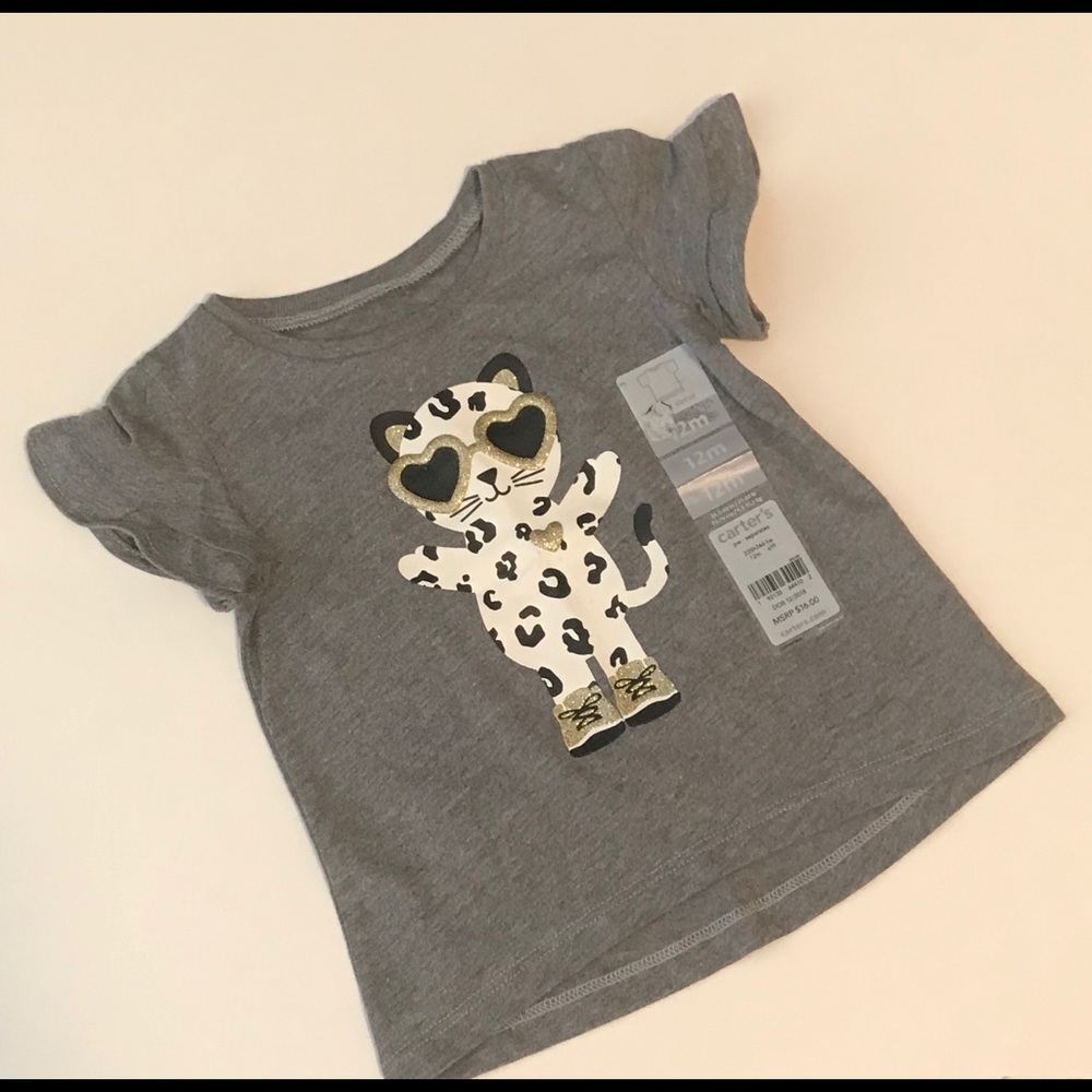 Baby Girl Glitter Leopal top